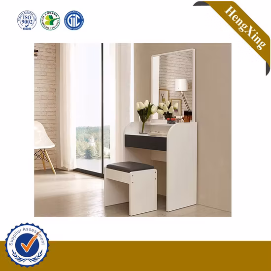Design moderne en bois maison hôtel chambre à coucher meubles miroir verre vanité commode en bois coiffeuse