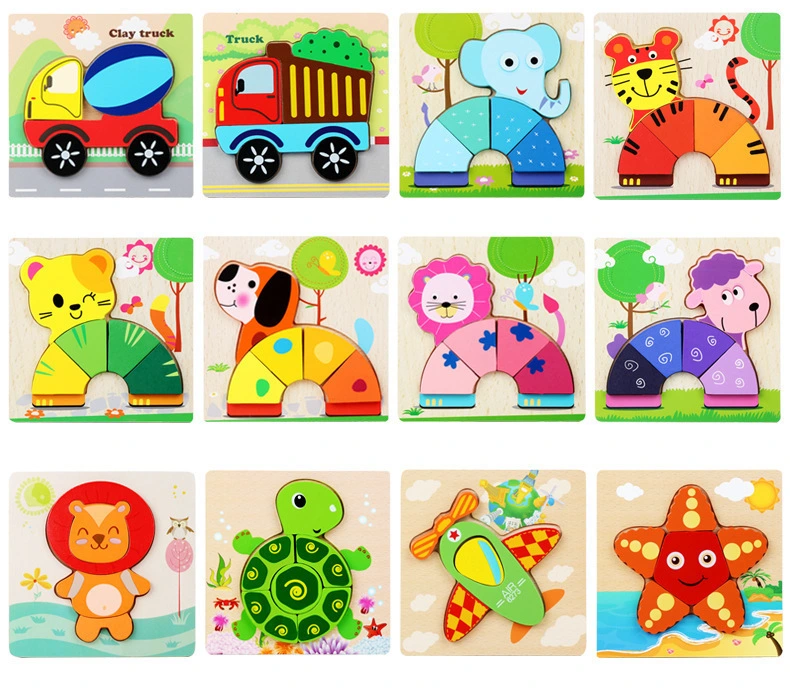 Kids Educational Toys 3D Wooden Puzzle Jigsaw Puzzle Toy