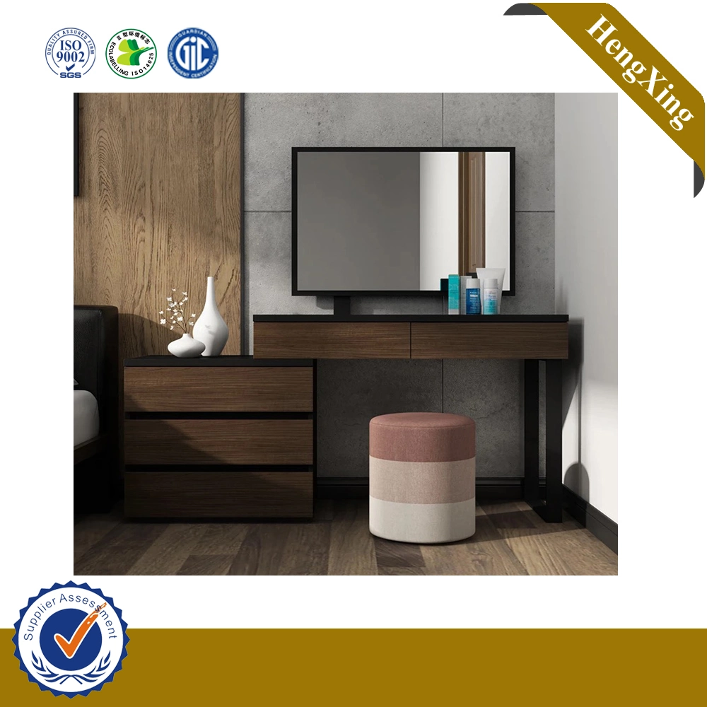 Cheap Price Luxury Interior Mirror Wooden Glass Bedroom Furniture Set Dresser Cabinet Dressing Mirror Table