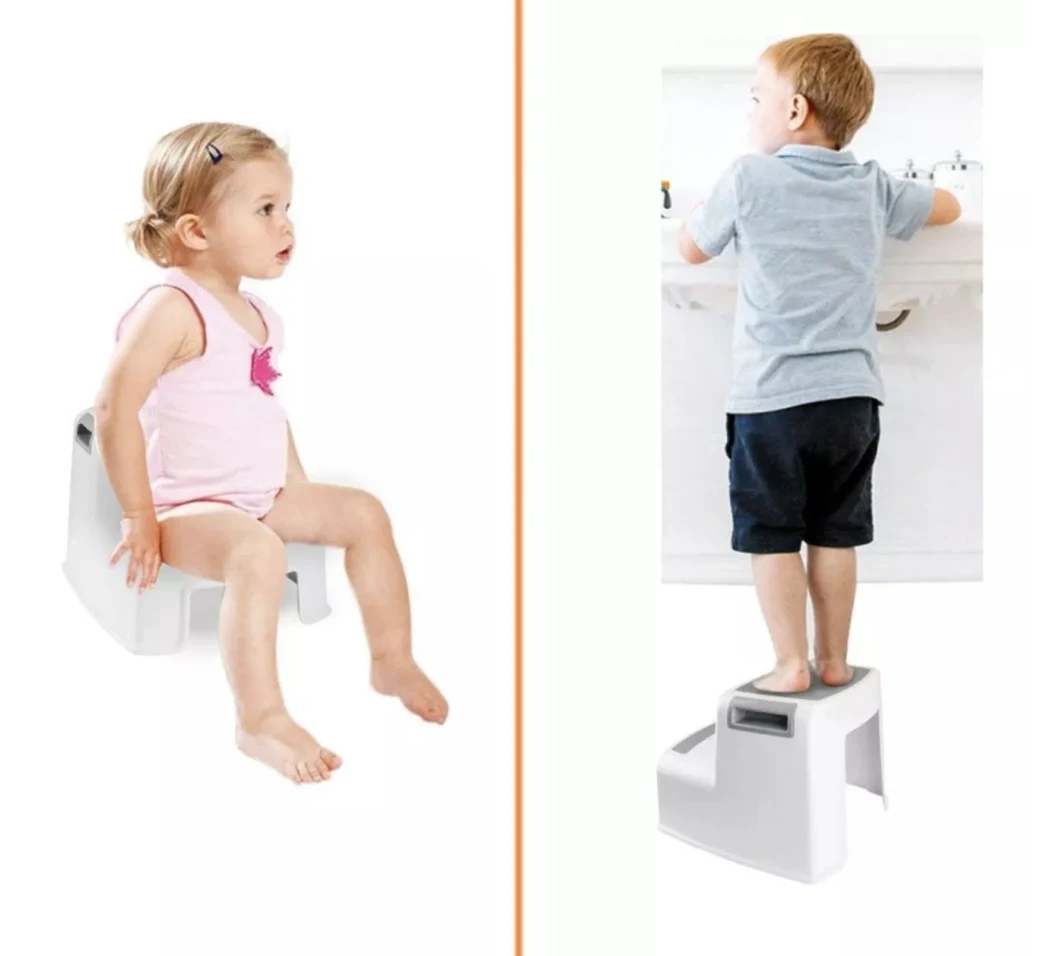 Plastic Top Full Range Anti-Slip Mat Child 2 Step Stool for Kids in Kitchen