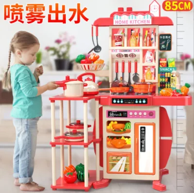 85 cm enfants jouer maison ustensiles de cuisine ensemble femme bébé cuisine jouets Simulation Table jouet