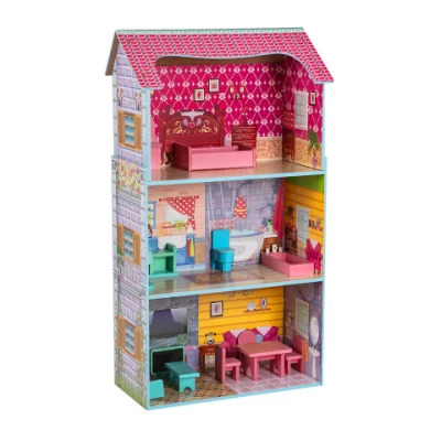 Maison de poupée de cadeau de promotion de bébé d'enfants éducatifs en bois