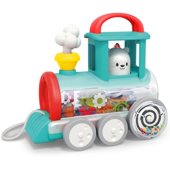 Nouveau meilleur train à pousser le long de la voiture jouet véhicule électrique produits pour bébés gros petits jouets pour bébé enfants enfants jouets éducatifs en plastique